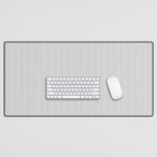 French Grey Linen Stripe Desk Mat Gallery Image 1
