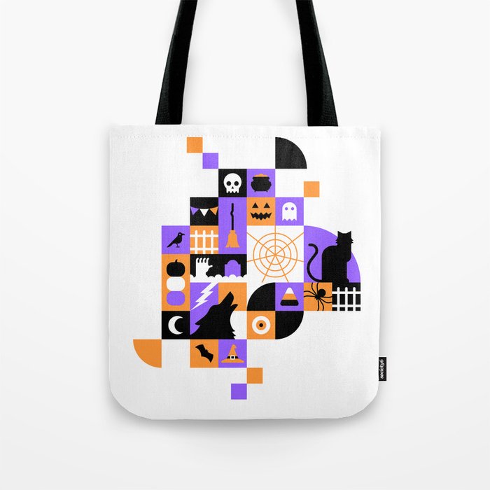 Modern geometric halloween illustration Tote Bag Gallery Image 1