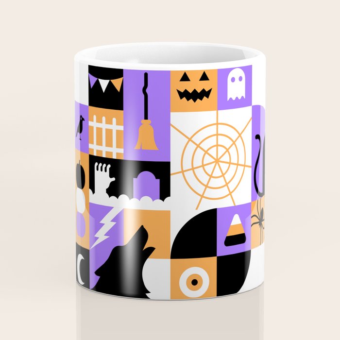 Modern geometric halloween illustration Coffee Mug Gallery Image 4