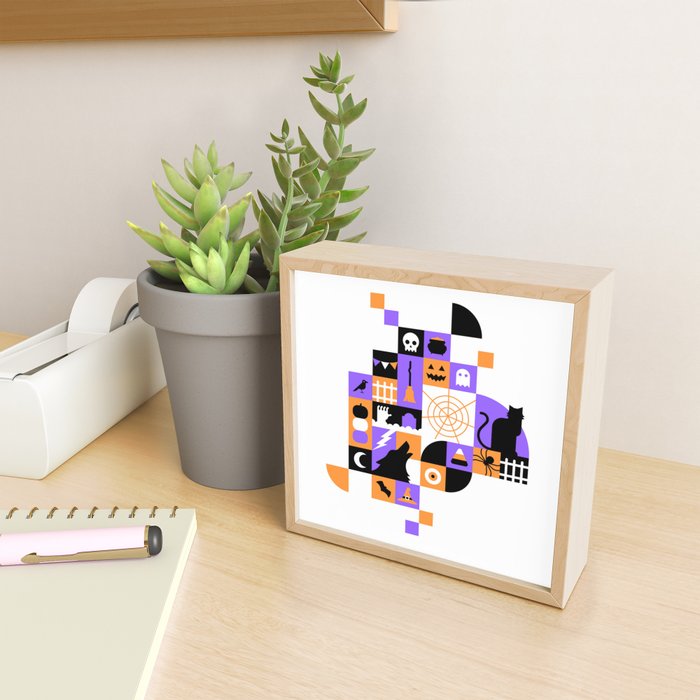 Modern geometric halloween illustration Mini Art Print Gallery Image 2