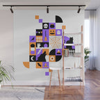 Modern geometric halloween illustration Wall Mural Gallery Image 1