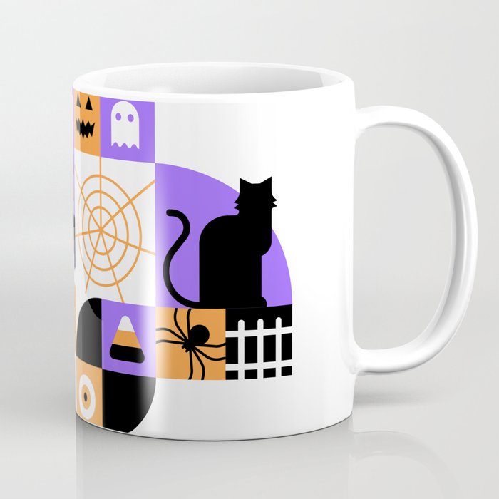 Modern geometric halloween illustration Coffee Mug Gallery Image 1