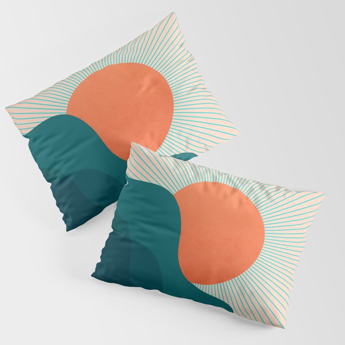 Abstraction_NEW_SUNLIGHT_MOUNTAINS_SHINE_POP_ART_M1209A Pillow Sham Gallery Image 1