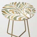 Sage and Gold Modern Leaf Side Table Gallery Image 2