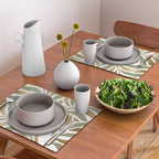 Sage and Gold Modern Leaf Placemat Gallery Image 2