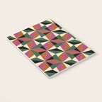 Kaleidoscope Tile Pattern XII Bold Bauhaus Colors Notebook Gallery Image 3