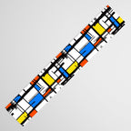 Bauhaus Aesthetic Piet Mondrian De Stijl Inspired Painted Pattern Table Runner Gallery Image 3