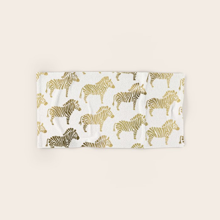 Golden Zebras Bath Towel Gallery Image 1