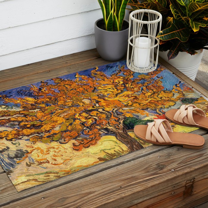 The Mulberry Tree by Vincent van Gogh Outdoor Rug Gallery Image 2
