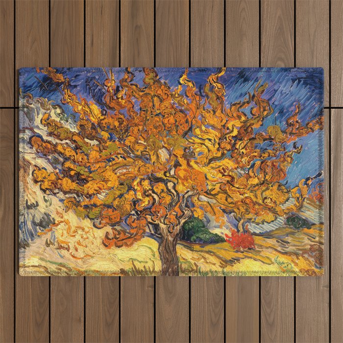 The Mulberry Tree by Vincent van Gogh Outdoor Rug Gallery Image 1