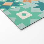 Geometric Quilt - Blue Green Welcome Mat Gallery Image 2
