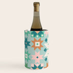 Geometric Quilt - Blue Green Wine Chiller Gallery Image 2