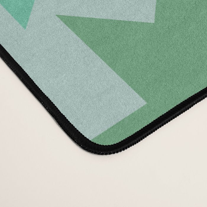 Geometric Quilt - Blue Green Desk Mat Gallery Image 4