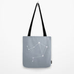 Libra Zodiac Star Constellation Line Art Blue Grey Tote Bag Gallery Image 2