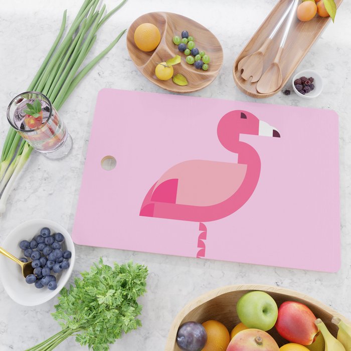 Geometric flamingo Cutting Board Gallery Image 2