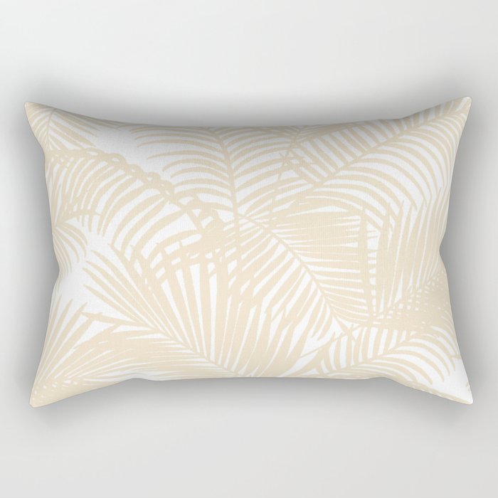 Modern tropical elegant ivory palm tree pattern Rectangular Pillow Gallery Image 1