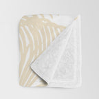 Modern tropical elegant ivory palm tree pattern Throw Blanket Gallery Image 3
