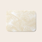 Modern tropical elegant ivory palm tree pattern Bath Mat Gallery Image 1