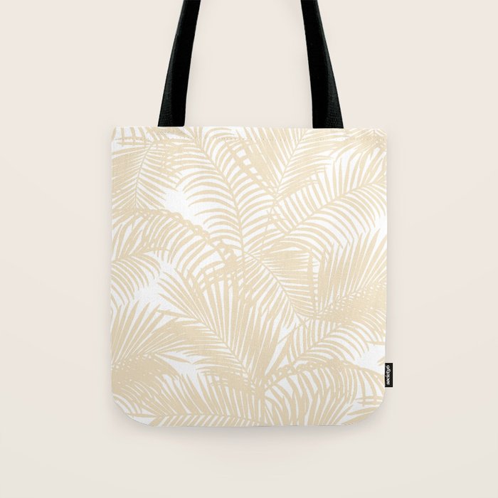 Modern tropical elegant ivory palm tree pattern Tote Bag Gallery Image 1