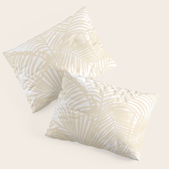 Modern tropical elegant ivory palm tree pattern Pillow Sham Gallery Image 3