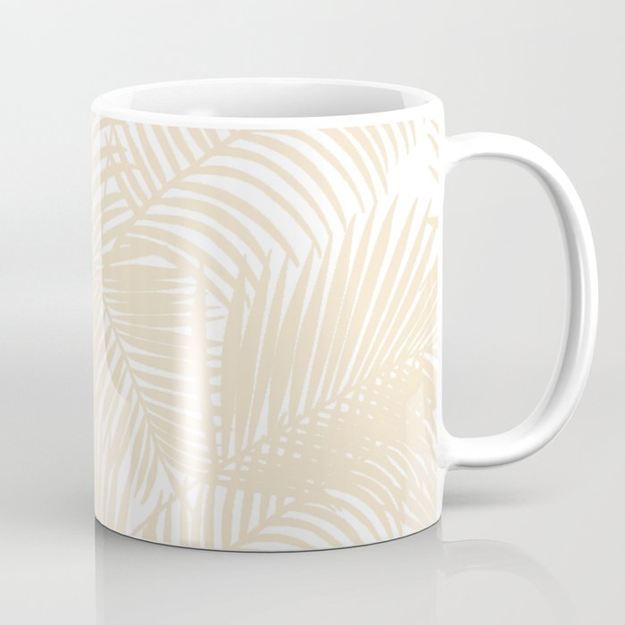 Modern tropical elegant ivory palm tree pattern Coffee Mug Gallery Image 1