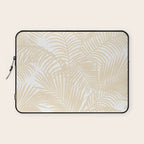 Modern tropical elegant ivory palm tree pattern Laptop Sleeve Gallery Image 1