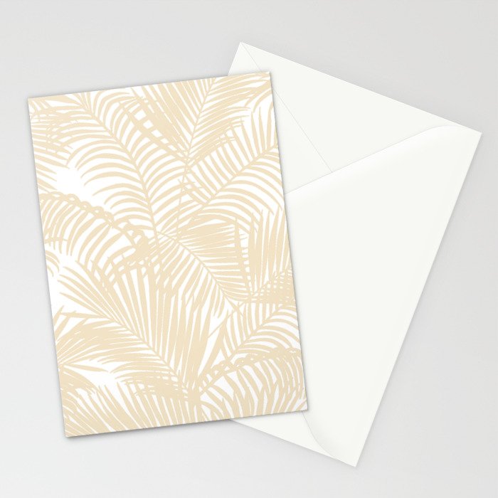 Modern tropical elegant ivory palm tree pattern Stationery Card Gallery Image 2