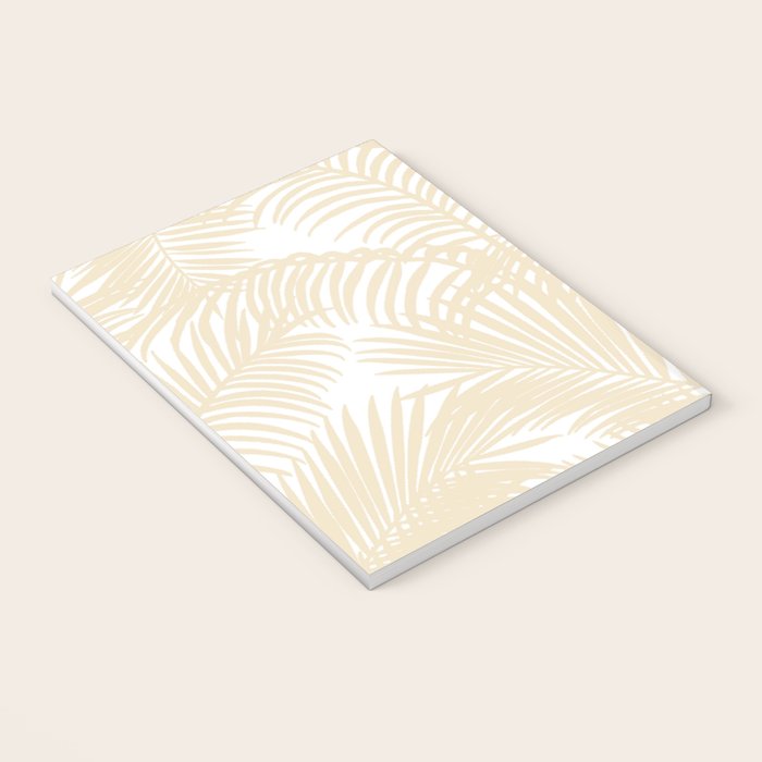 Modern tropical elegant ivory palm tree pattern Notebook Gallery Image 3