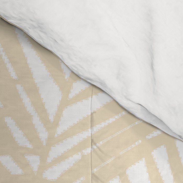 Modern tropical elegant ivory palm tree pattern Comforter Gallery Image 4