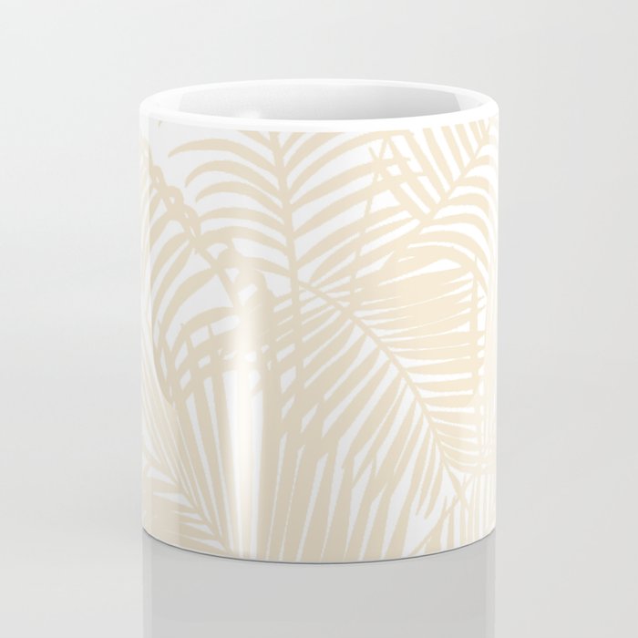 Modern tropical elegant ivory palm tree pattern Coffee Mug Gallery Image 4