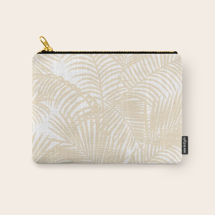 Modern tropical elegant ivory palm tree pattern Carry All Pouch Gallery Image 1
