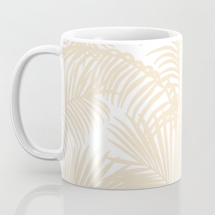 Modern tropical elegant ivory palm tree pattern Coffee Mug Gallery Image 3