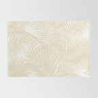Modern tropical elegant ivory palm tree pattern Rug Gallery Image 2