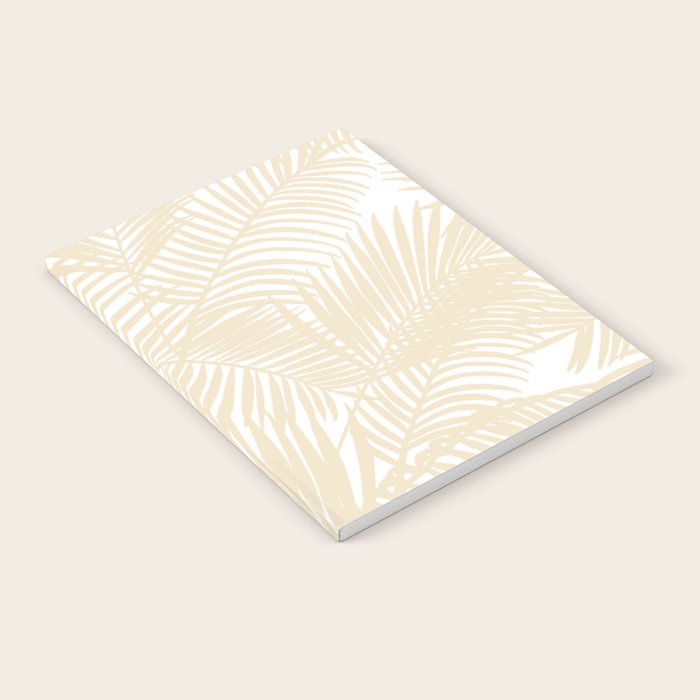 Modern tropical elegant ivory palm tree pattern Notebook Gallery Image 2