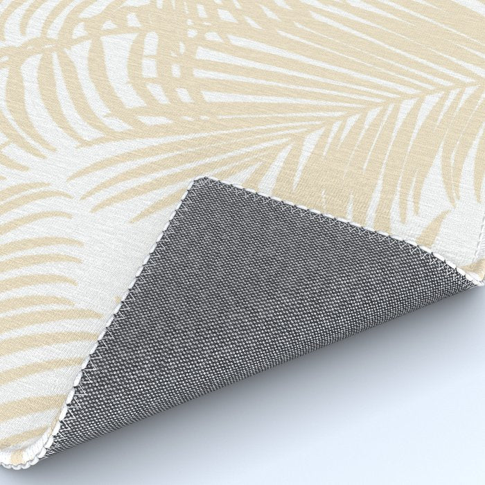 Modern tropical elegant ivory palm tree pattern Rug Gallery Image 4