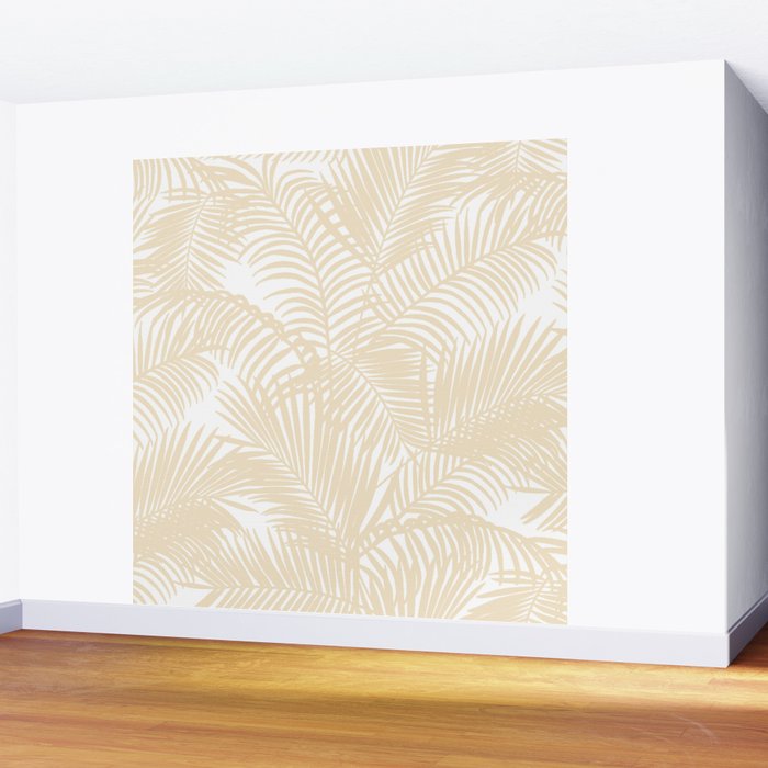Modern tropical elegant ivory palm tree pattern Wall Mural Gallery Image 2