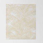 Modern tropical elegant ivory palm tree pattern Throw Blanket Gallery Image 2