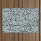 Harmony Grid Outdoor Rug Gallery Image 1