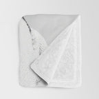 Bloom in White Throw Blanket Gallery Image 3