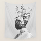 Bloom in White Wall Tapestry Gallery Image 4