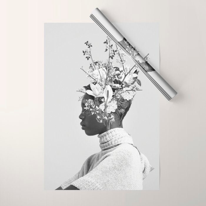 Bloom in White Wrapping Paper Gallery Image 1