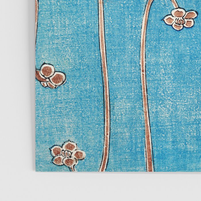 Vines from Bijutsu Sekai Vintage Illustration by Watanabe Seitei 1893-1896 Peaceful Blue Watercolor Poster Gallery Image 3