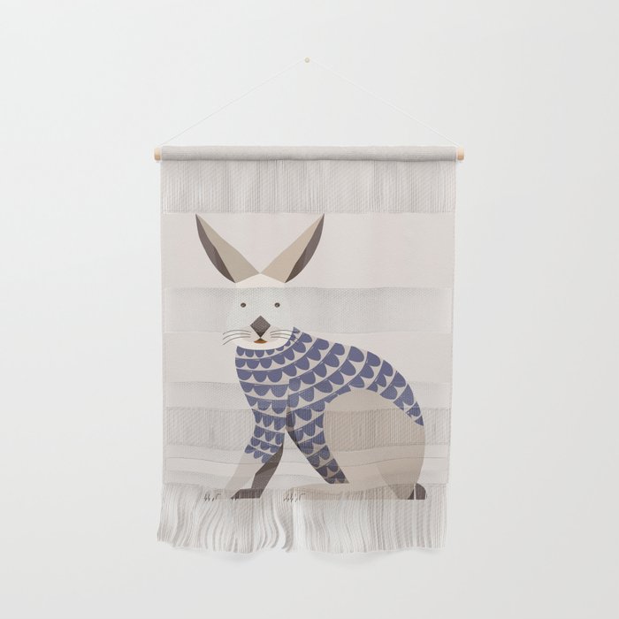 Whimsical European Hare Wall Hanging Gallery Image 1
