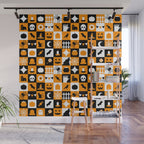 Geometric halloween mosaic pattern Wall Mural Gallery Image 1