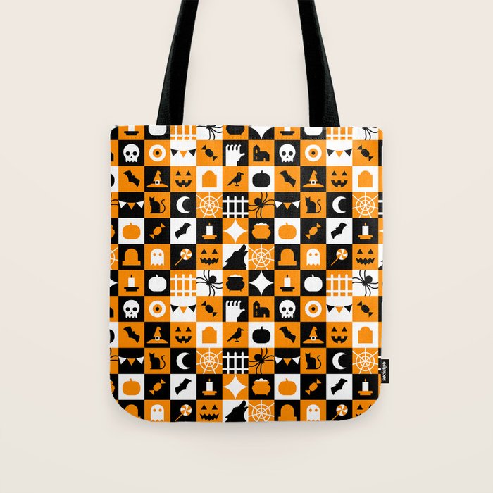 Geometric halloween mosaic pattern Tote Bag Gallery Image 1
