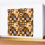 Geometric halloween mosaic pattern Wall Mural Gallery Image 2
