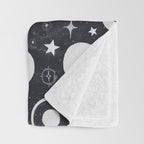 Celestial dark pattern DS Throw Blanket Gallery Image 3
