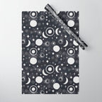 Celestial dark pattern DS Wrapping Paper Gallery Image 1