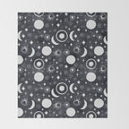 Celestial dark pattern DS Throw Blanket Gallery Image 2
