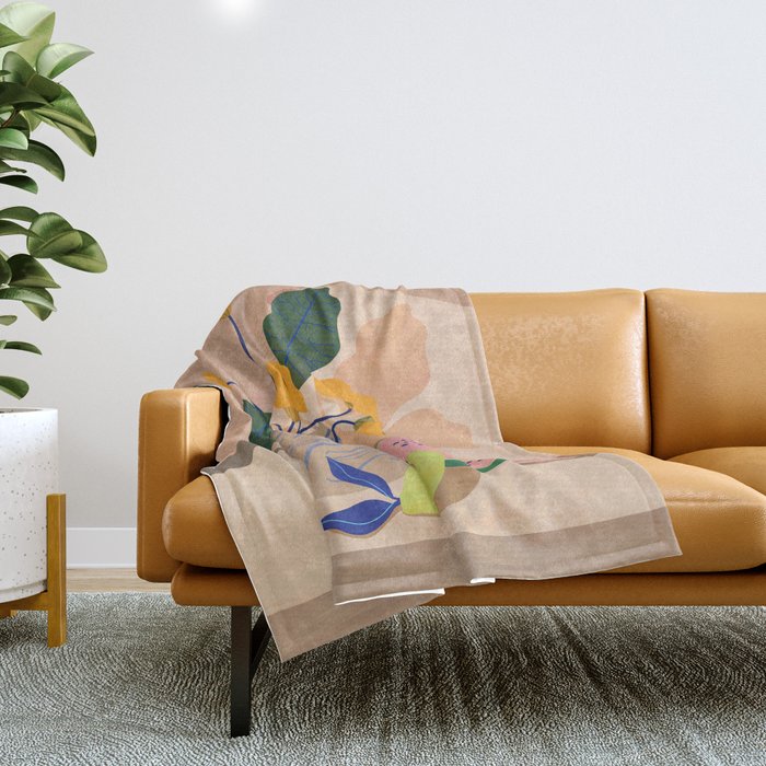Lemon Papaya Throw Blanket Gallery Image 1